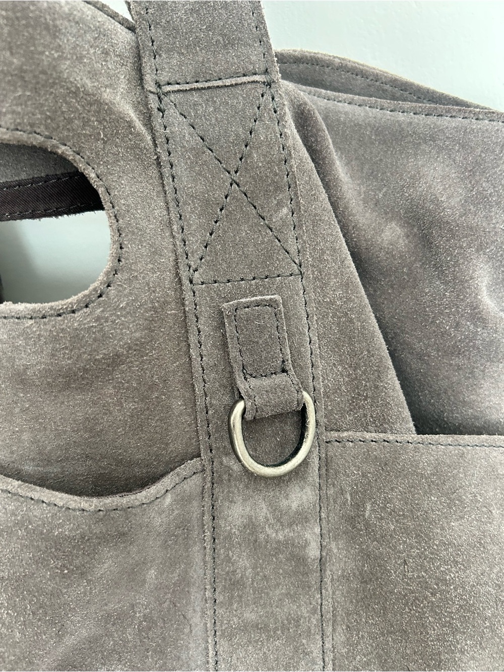 Free People Gray Suede Caravan tote bag - Picture 4 of 8